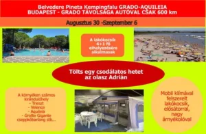 Nyaralás kempingben Grado - 2025 Augusztus 30 - Szeptember 6