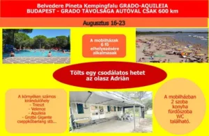 Lakókocsis nyaralás Olaszország- 2025 Augusztus 16-23